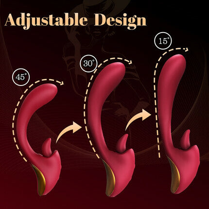 Blissful Fusion 2-in-1 Vibrator with 9-Mode Tongue-Licking